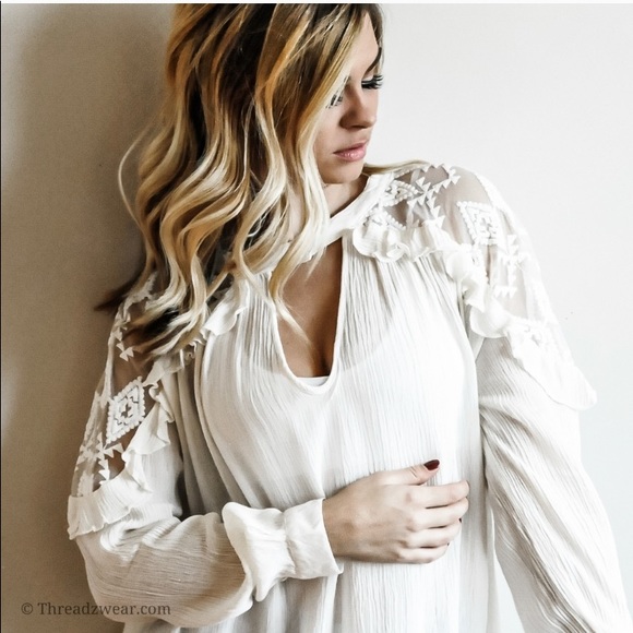 Imported Tops - 🆕Lace Detailed Blouse